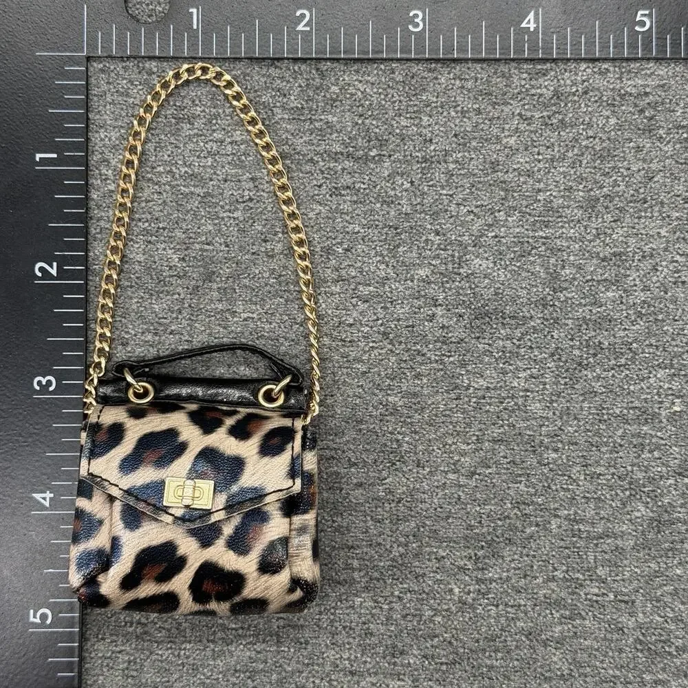 ZURU Mini Brands Fashion Series 1 Leopard Print Purse Chain Doll Handbag HTF